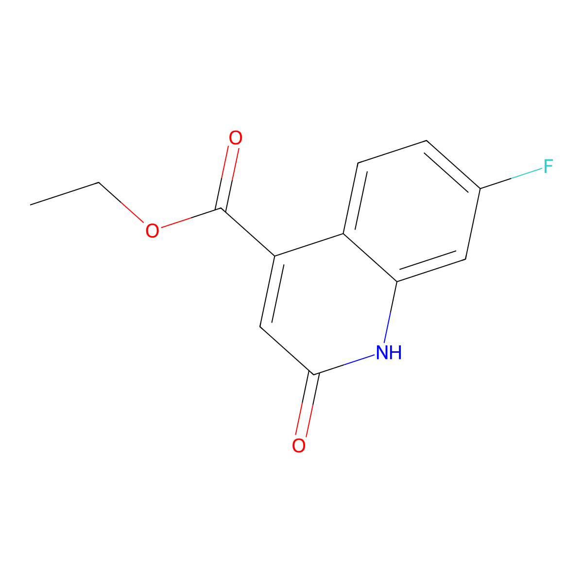 ethyl 7-fluoro-2-oxo-1H-quinoline-4-carboxylate molecular structure, CAS 1432060-48-4