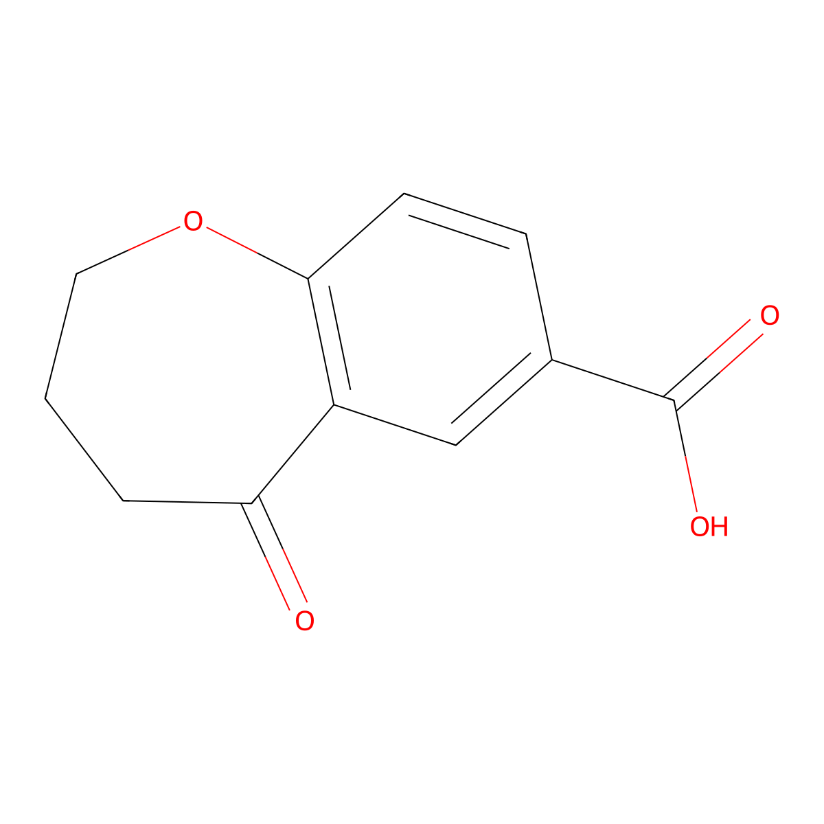 5-Oxo-2,3,4,5-tetrahydrobenzo[b]oxepine-7-carboxylic acid molecular structure, CAS 1432060-59-7