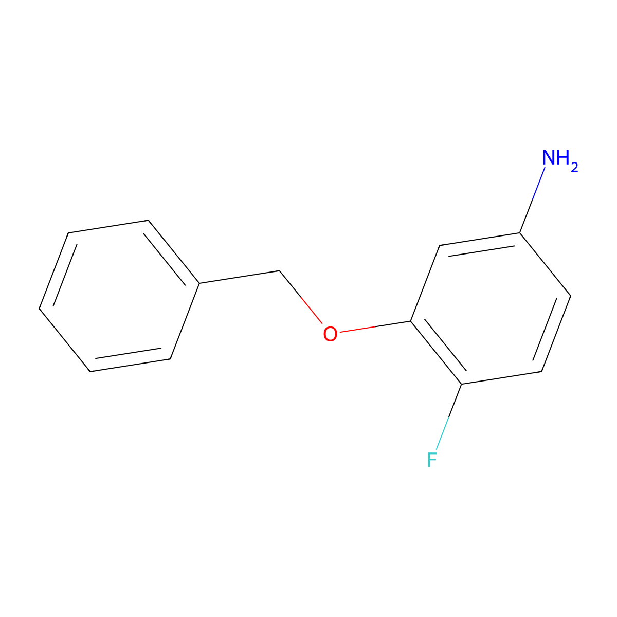 3-Benzyloxy-4-fluoro-phenylamine molecular structure, CAS 1432061-29-4