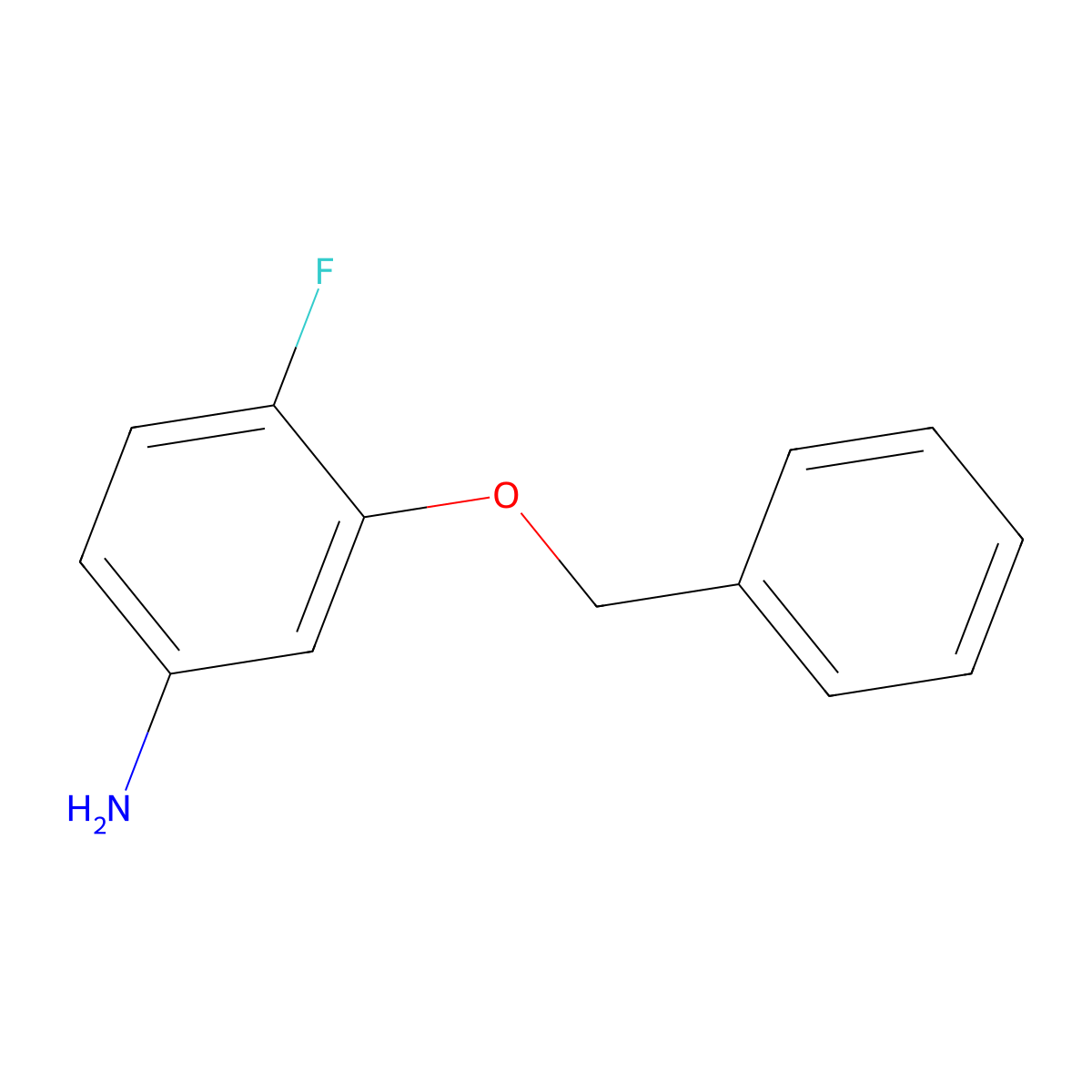3-Benzyloxy-4-fluoro-phenylamine molecular structure, CAS 1432061-29-4