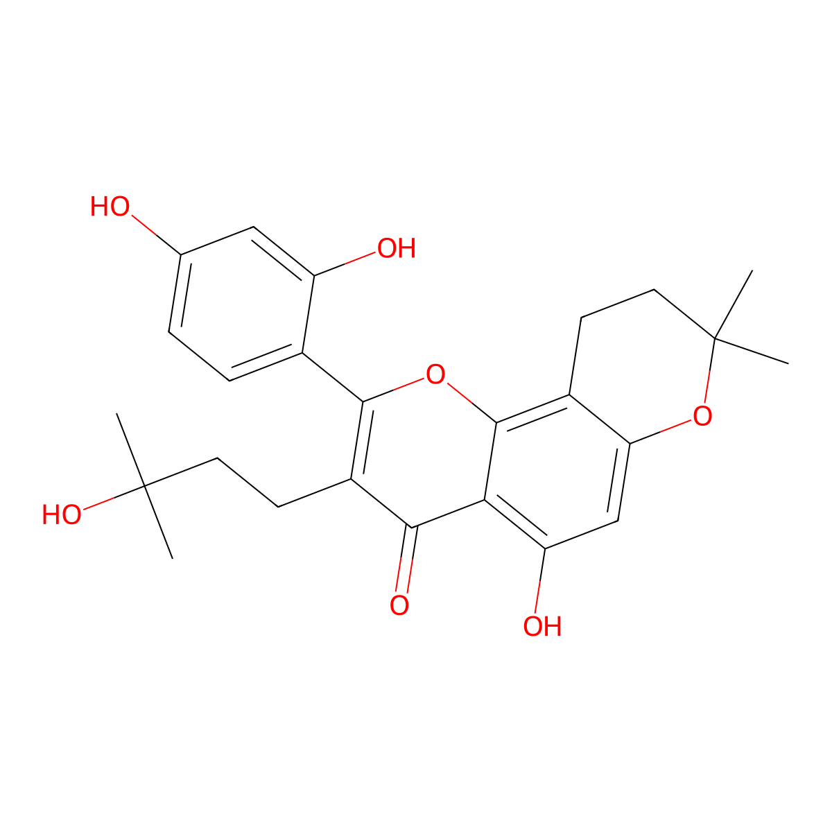 8-Isomulberrin hydrate molecular structure, CAS 1432063-35-8