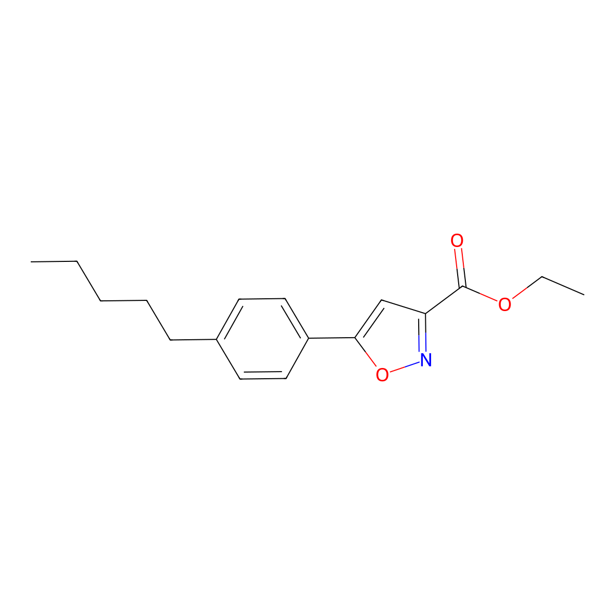 Ethyl 5-(4-Pentylphenyl)isoxazole-3-carboxylate molecular structure, CAS 1432063-87-0