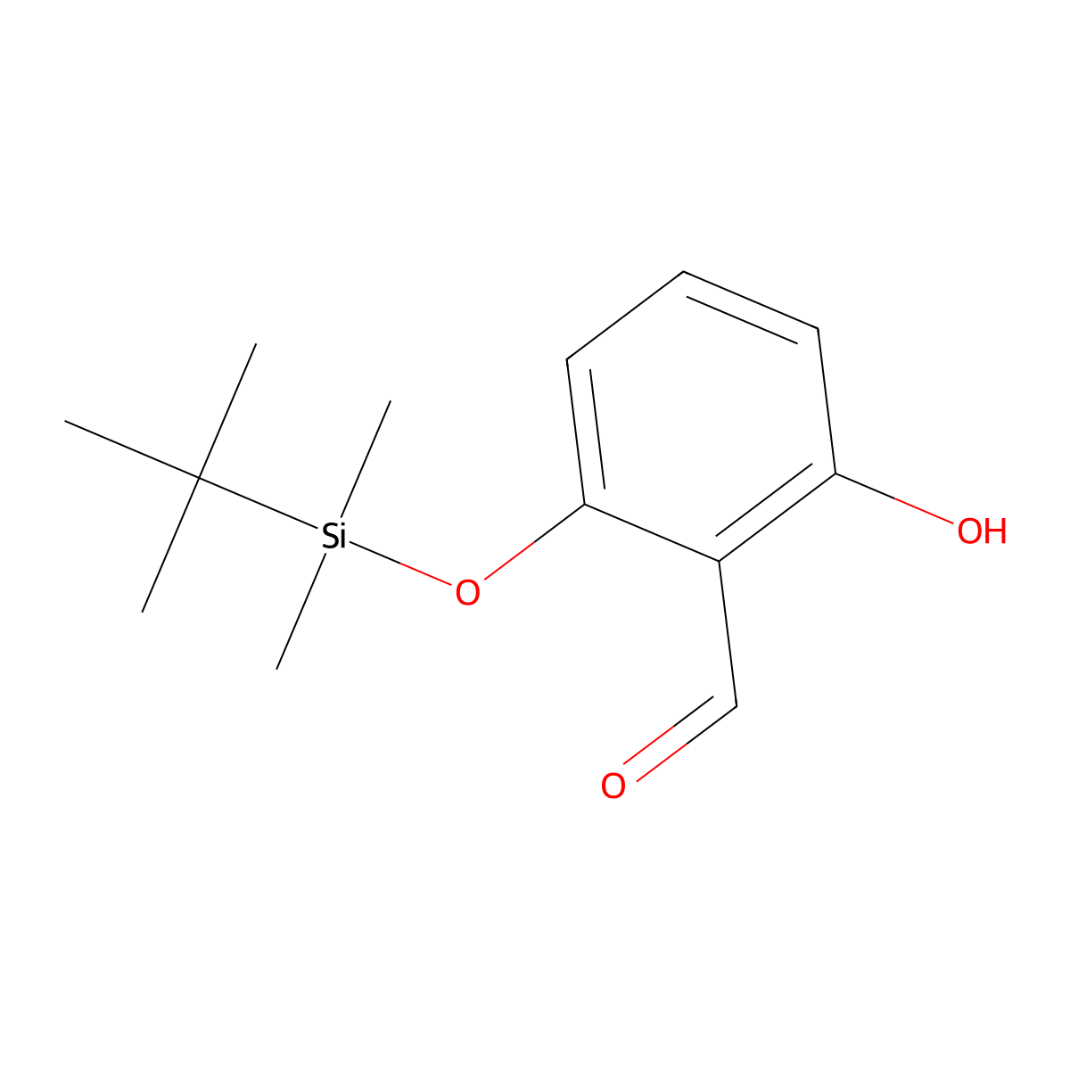 2-((Tert-butyldimethylsilyl)oxy)-6-hydroxybenzaldehyde molecular structure, CAS 143207-64-1