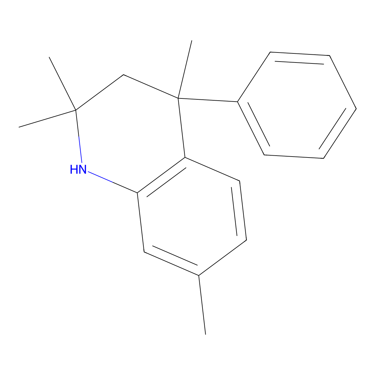 2,2,4,7-Tetramethyl-4-phenyl-1,2,3,4-tetrahydroquinoline molecular structure, CAS 1432075-29-0