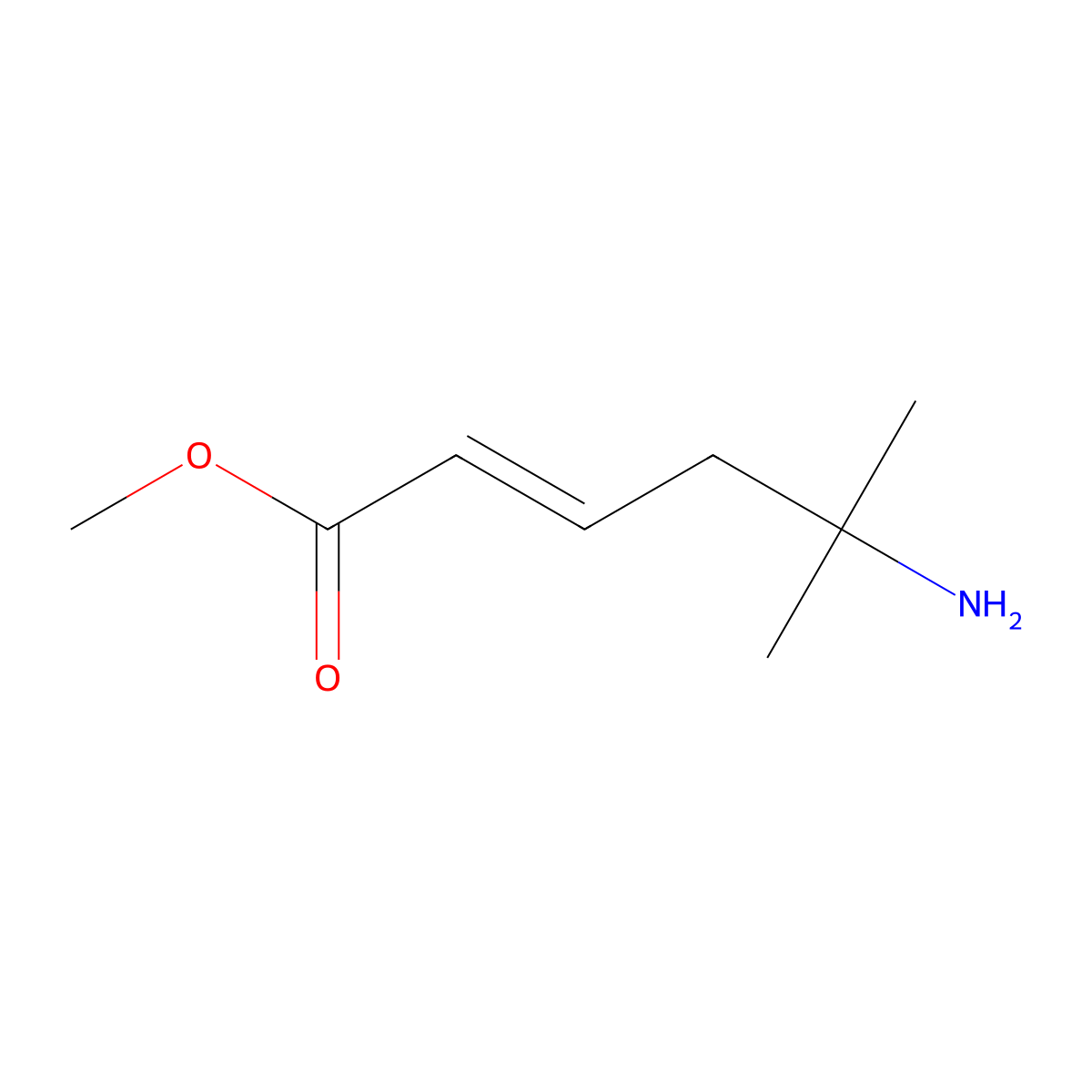 methyl (2E)-5-amino-5-methylhex-2-enoate molecular structure, CAS 1432075-64-3