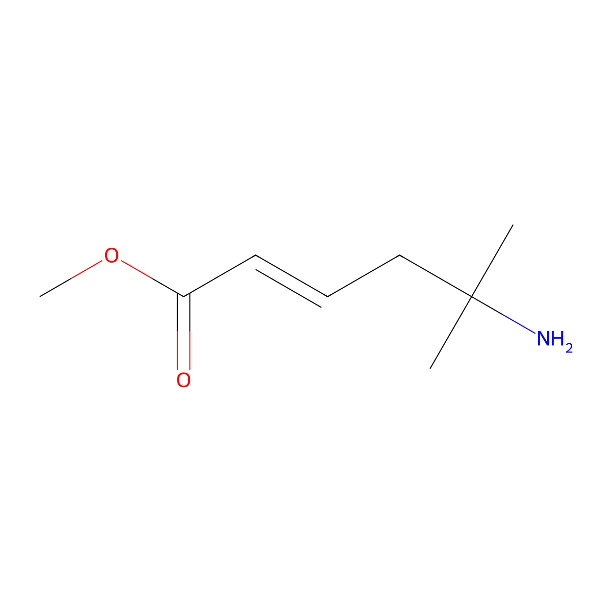 methyl (2E)-5-amino-5-methylhex-2-enoate molecular structure, CAS 1432075-64-3