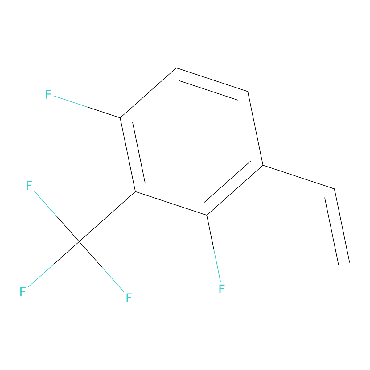 2,4-Difluoro-3-(trifluoromethyl)styrene molecular structure, CAS 1432075-80-3