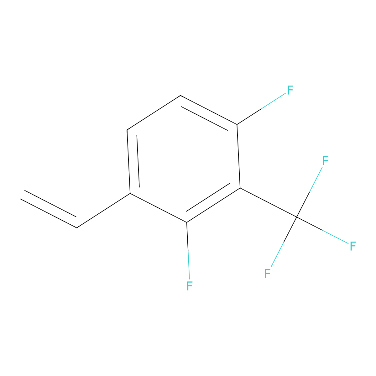 2,4-Difluoro-3-(trifluoromethyl)styrene molecular structure, CAS 1432075-80-3