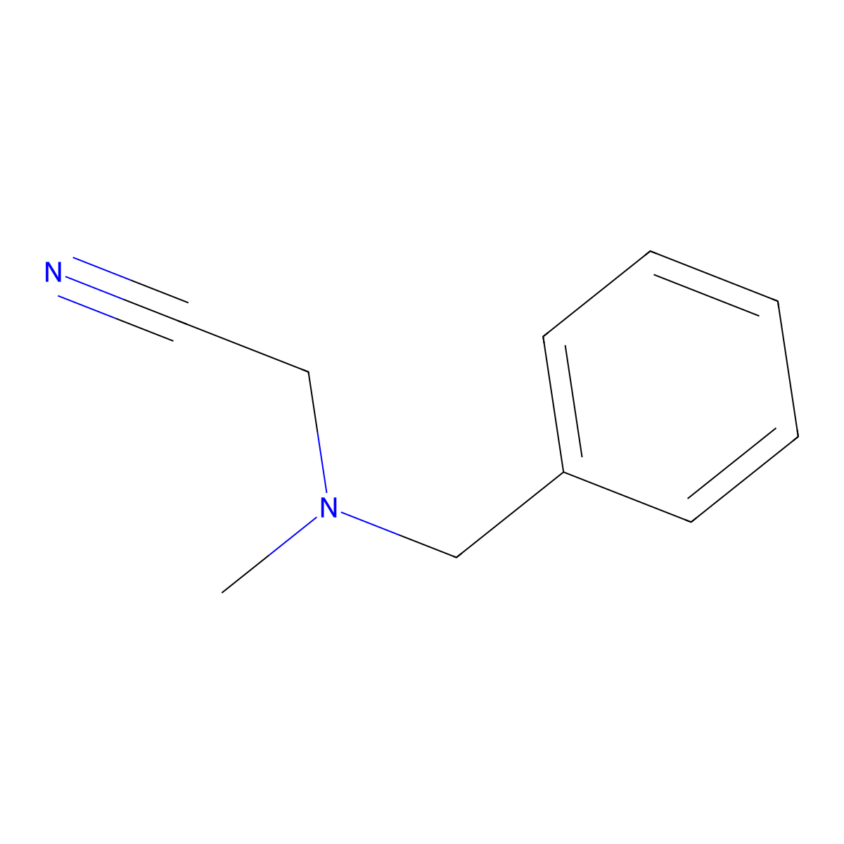 2-(N-Benzyl-N-methylamino)acetonitrile molecular structure, CAS 14321-25-6