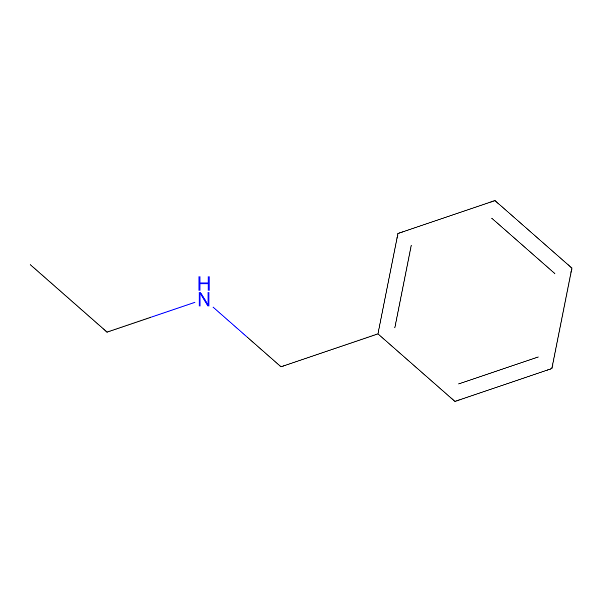 N-Ethylbenzylamine molecular structure, CAS 14321-27-8