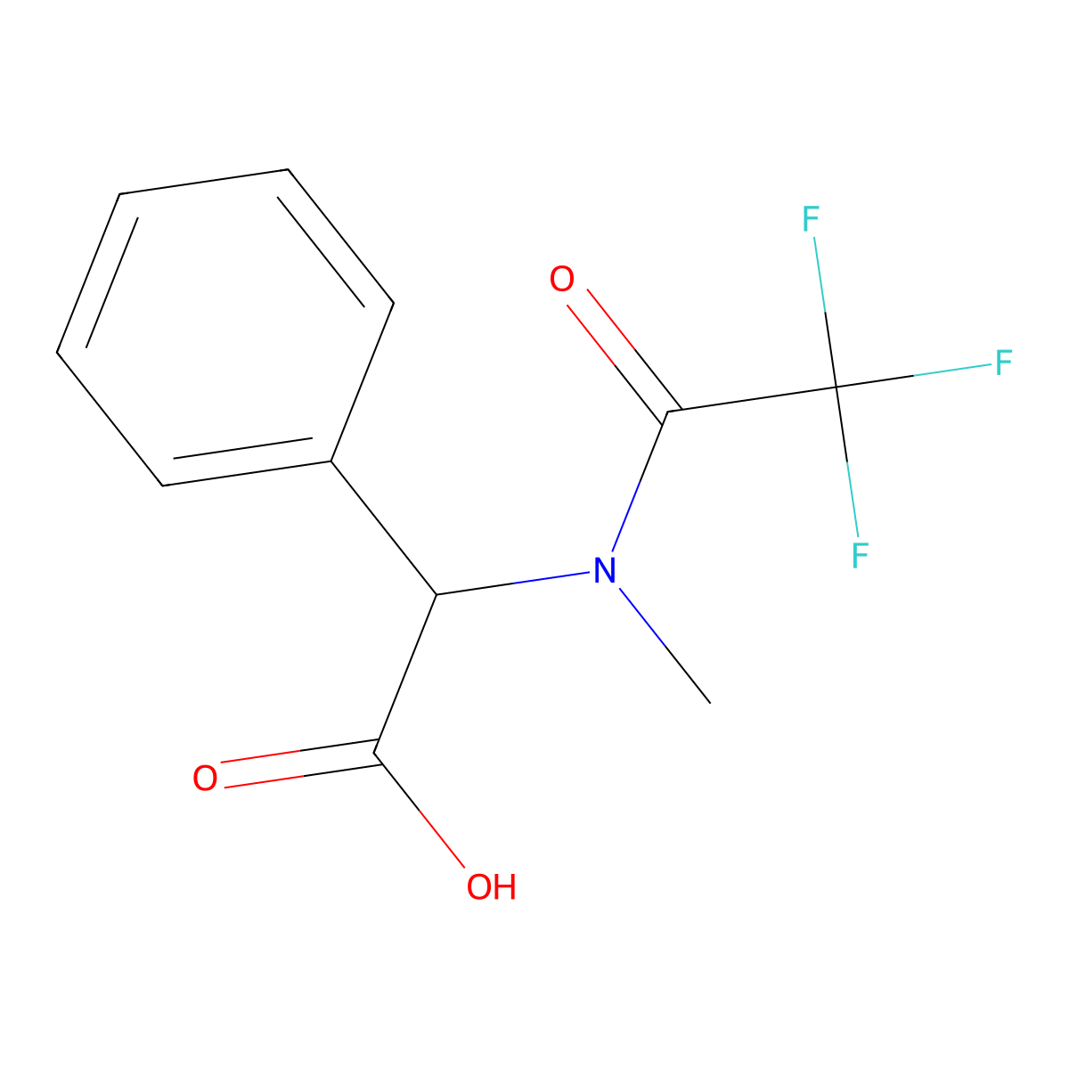 2-Phenyl-N-(trifluoroacetyl)sarcosine molecular structure, CAS 143210-00-8