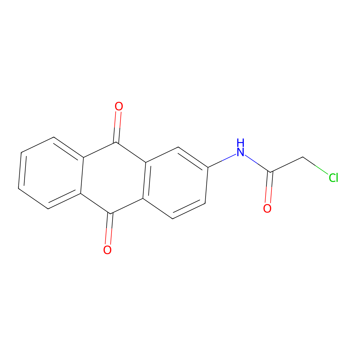 2-chloro-N-(9,10-dioxo-9,10-dihydroanthracen-2-yl)acetamide molecular structure, CAS 143210-98-4