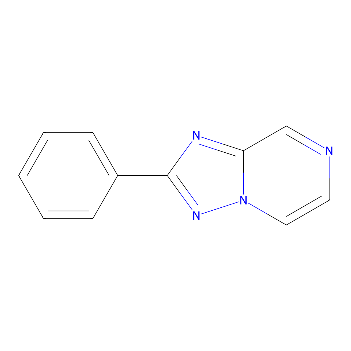 2-Phenyl-[1,2,4]triazolo[1,5-a]pyrazine molecular structure, CAS 143211-53-4