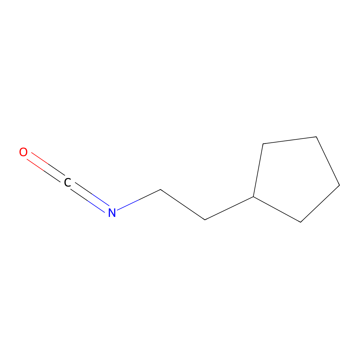 (2-Isocyanatoethyl)cyclopentane molecular structure, CAS 143212-17-3
