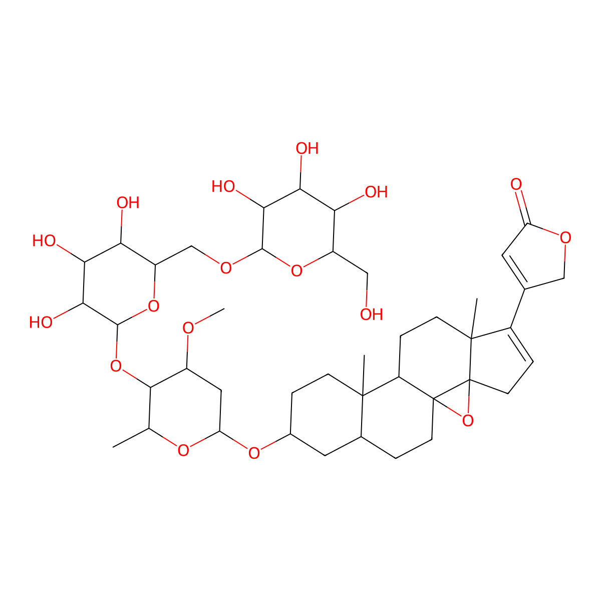 Dehydroadynerigenin beta-neritrioside molecular structure, CAS 143212-60-6