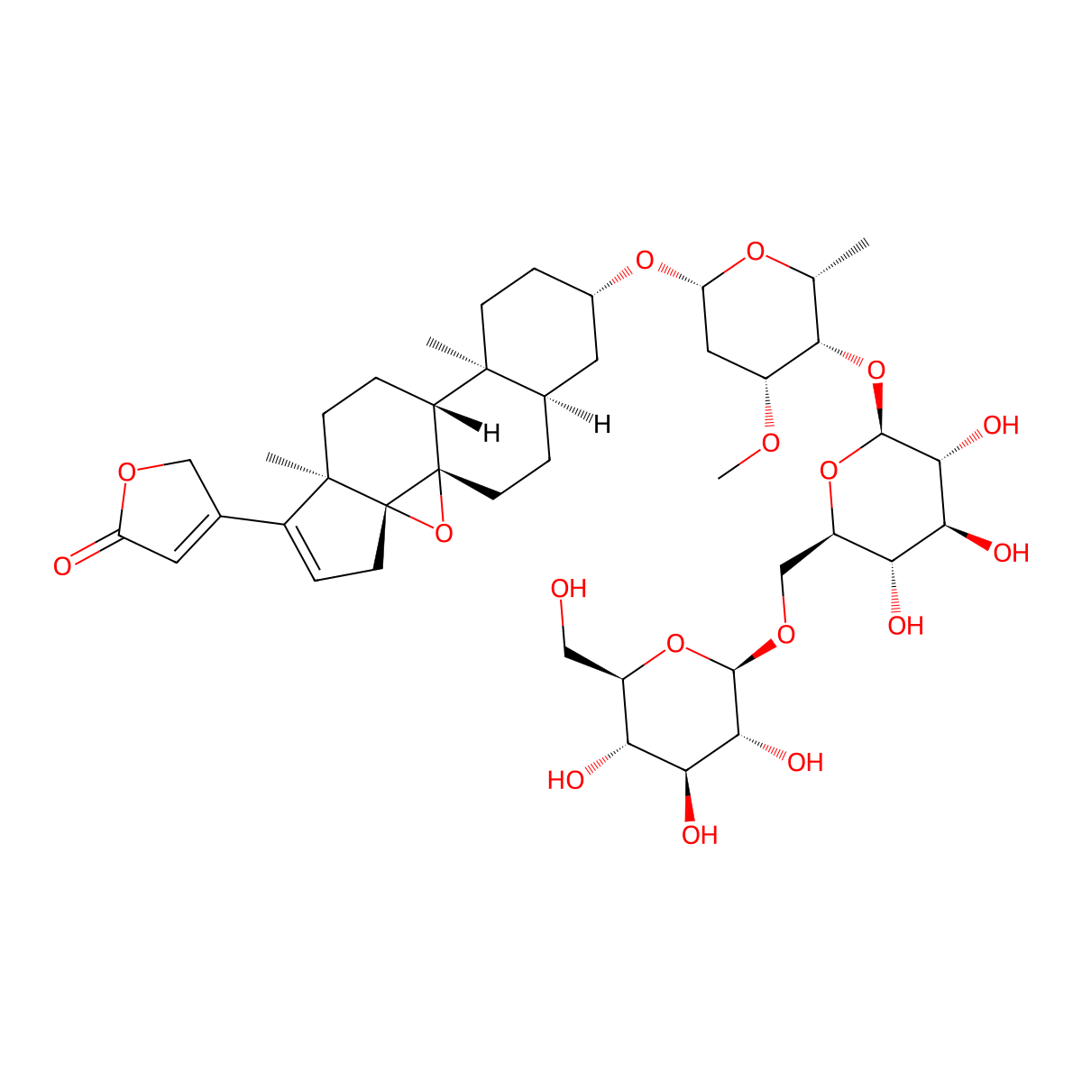 Dehydroadynerigenin beta-neritrioside molecular structure, CAS 143212-60-6