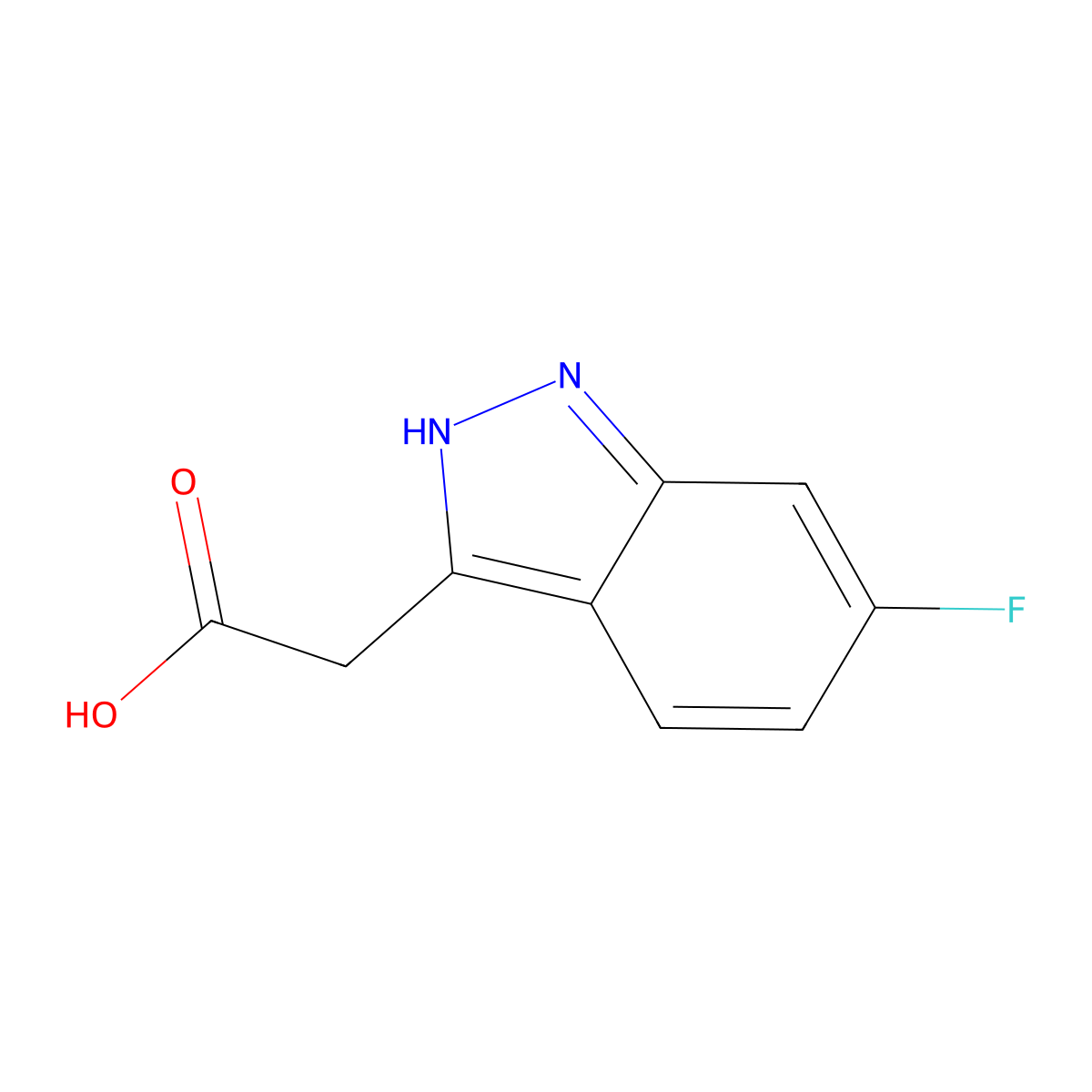 2-(6-Fluoro-1H-indazol-3-yl)acetic acid molecular structure, CAS 1432128-09-0