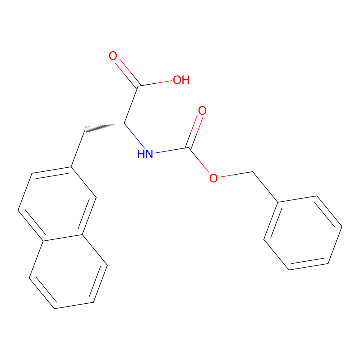 Cbz-D-2-Naphthylalanine molecular structure, CAS 143218-10-4