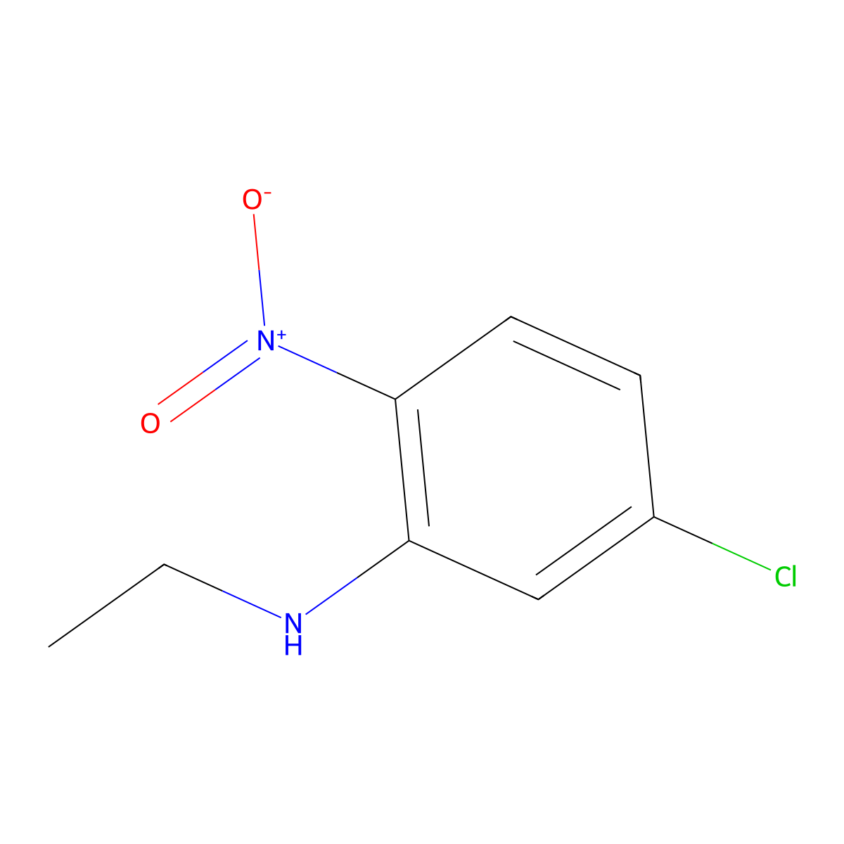 5-chloro-N-ethyl-2-nitroaniline molecular structure, CAS 143218-46-6