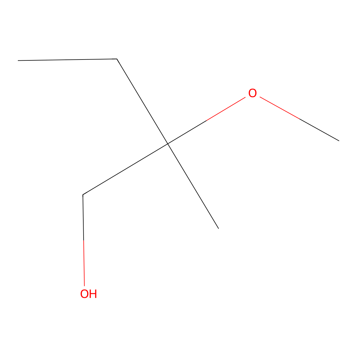 2-Methoxy-2-methylbutan-1-ol molecular structure, CAS 143222-30-4
