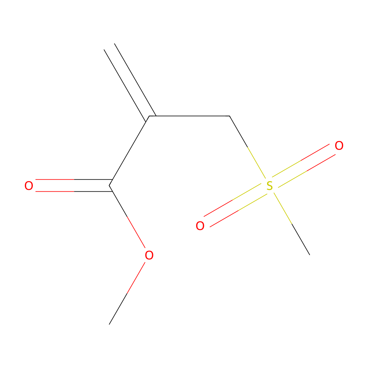 Methyl 2-(methylsulfonylmethyl)acrylate molecular structure, CAS 143224-94-6