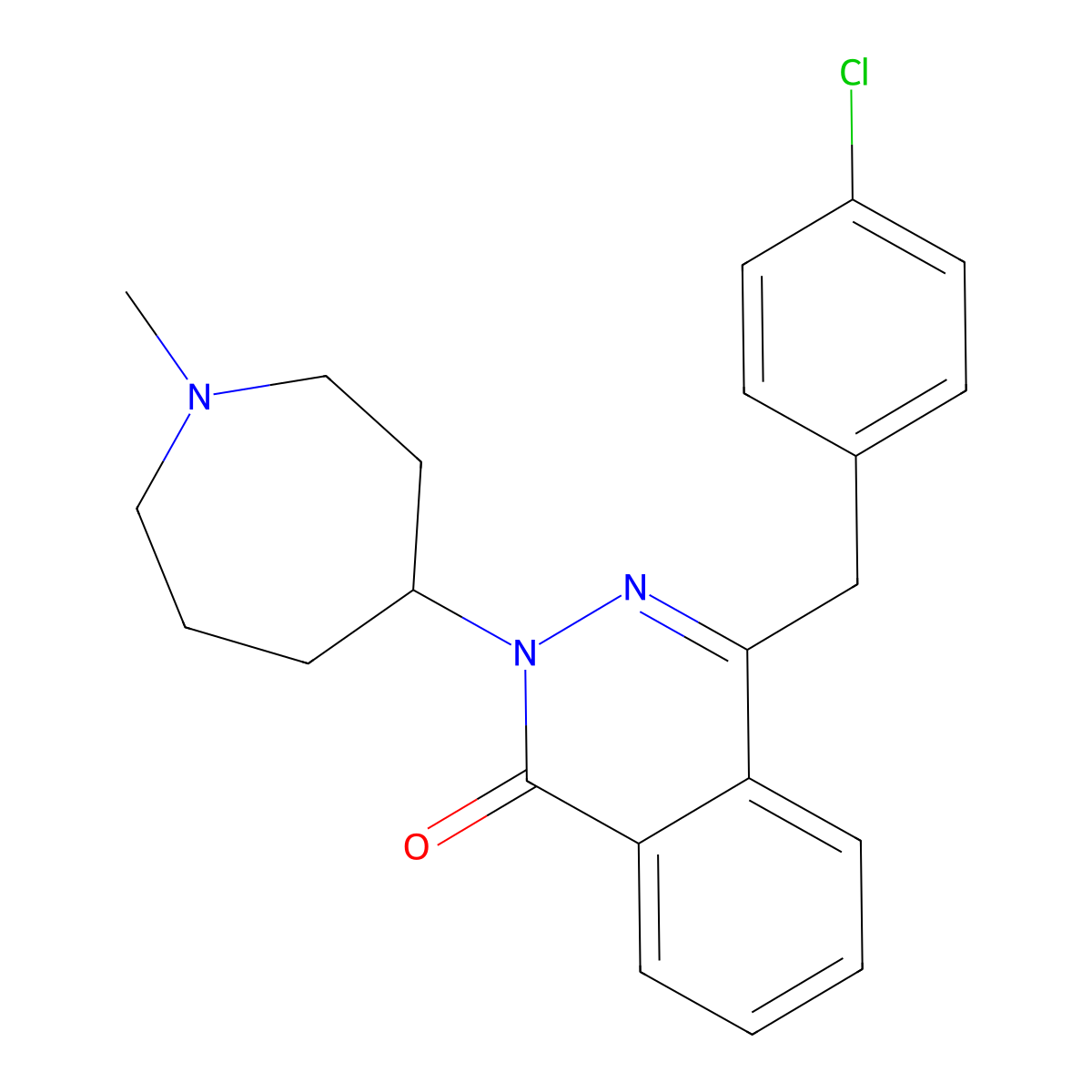 (S)-Azelastine molecular structure, CAS 143228-85-7