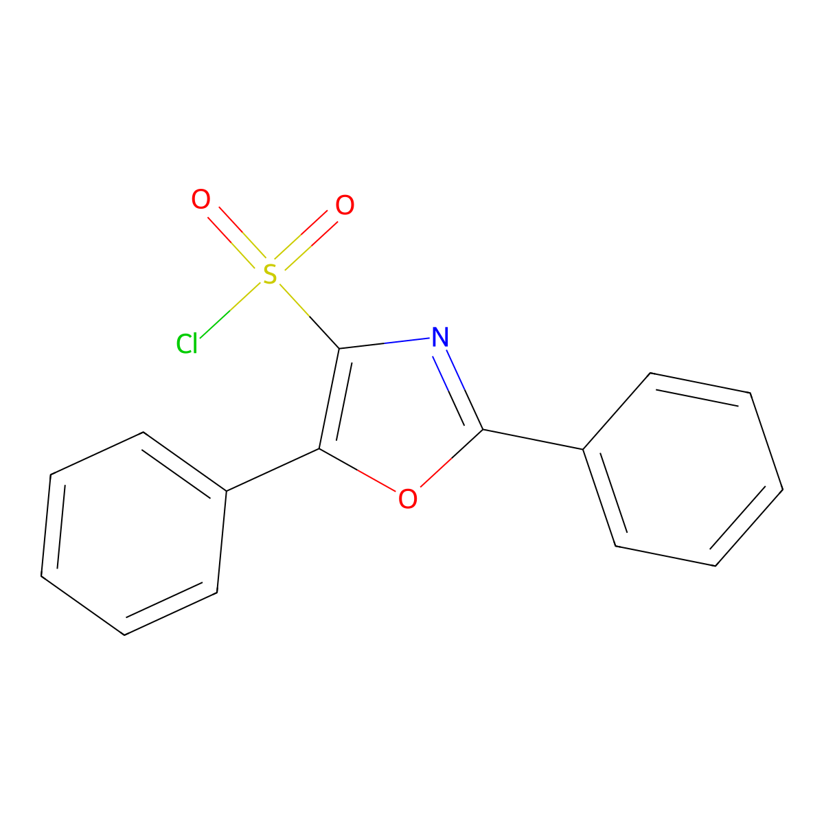 Diphenyl-1,3-oxazole-4-sulfonyl chloride molecular structure, CAS 1432284-72-4
