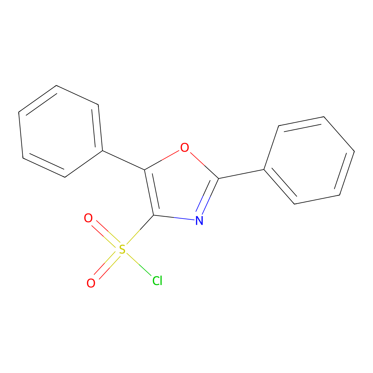 Diphenyl-1,3-oxazole-4-sulfonyl chloride molecular structure, CAS 1432284-72-4