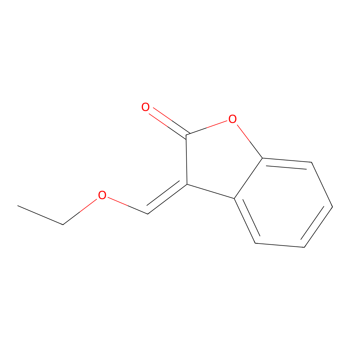 3-ethoxymethylene-3H-benzofuran-2-one molecular structure, CAS 143230-46-0