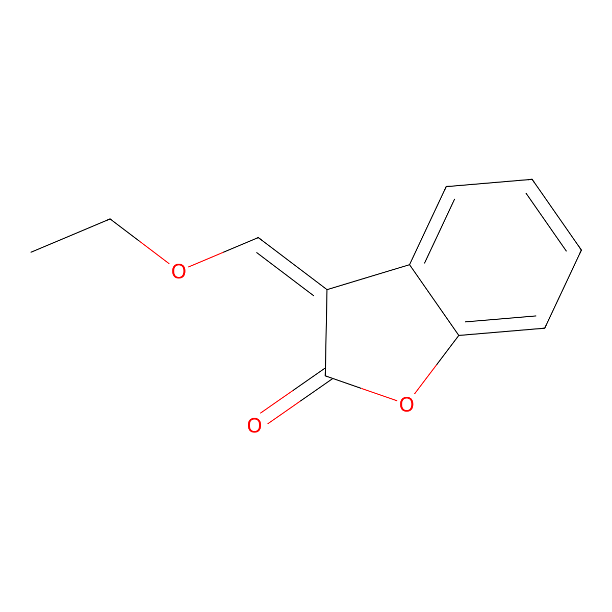3-ethoxymethylene-3H-benzofuran-2-one molecular structure, CAS 143230-46-0
