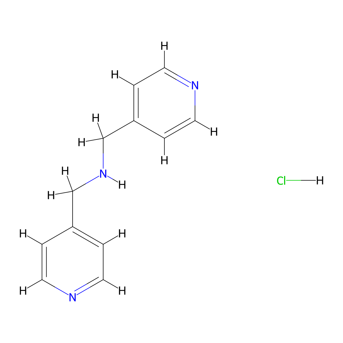 1-(4-Pyridinyl)-N-(4-pyridinylmethyl)methanamine hydrochloride molecular structure, CAS 143230-55-1