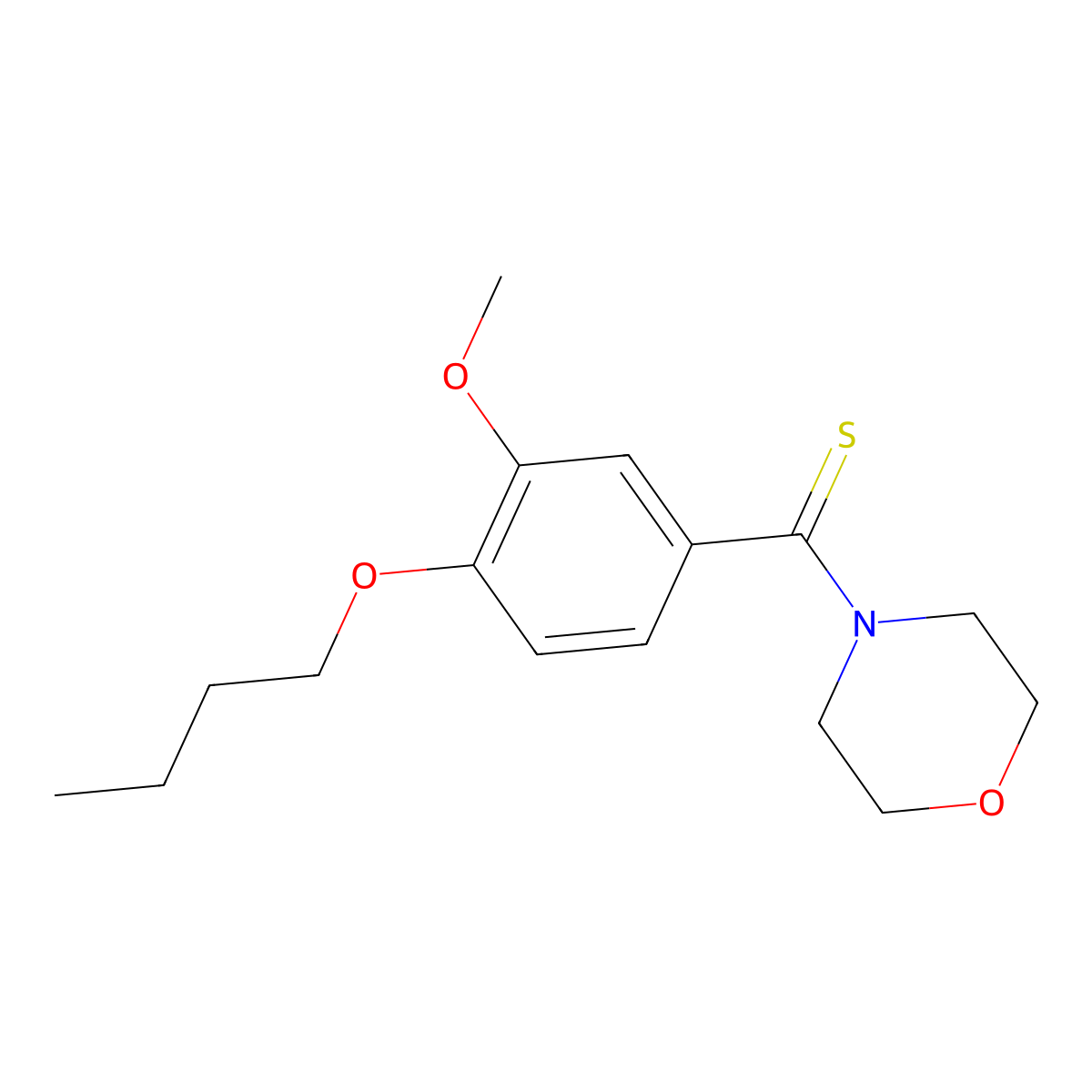 4-(4-Butoxy-3-methoxybenzothioyl)morpholine molecular structure, CAS 143230-61-9