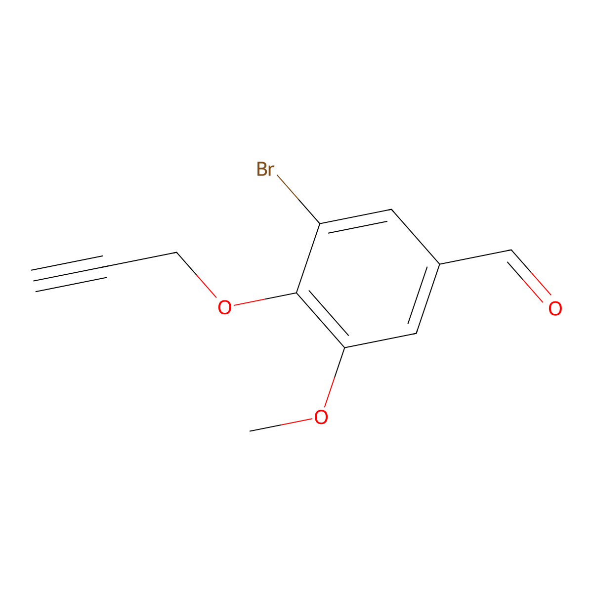 3-Bromo-5-methoxy-4-(prop-2-yn-1-yloxy)benzaldehyde molecular structure, CAS 143230-65-3