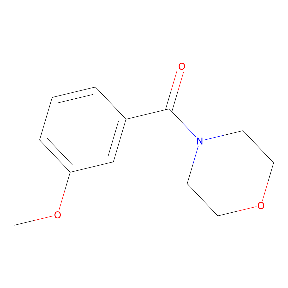 m-Anisic acid, morpholide molecular structure, CAS 143230-68-6