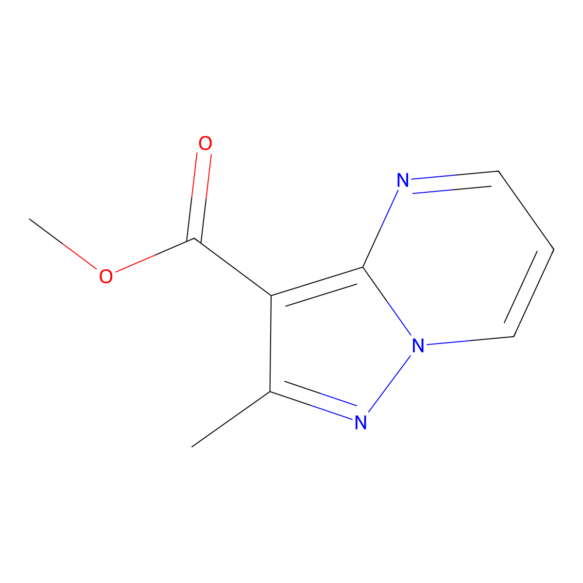 Methyl 2-methylpyrazolo[1,5-a]pyrimidine-3-carboxylate molecular structure, CAS 1432309-68-6