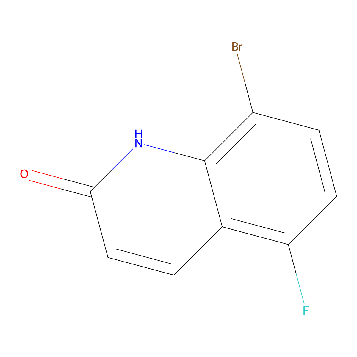 8-Bromo-5-fluoroquinolin-2(1H)-one molecular structure, CAS 1432323-38-0