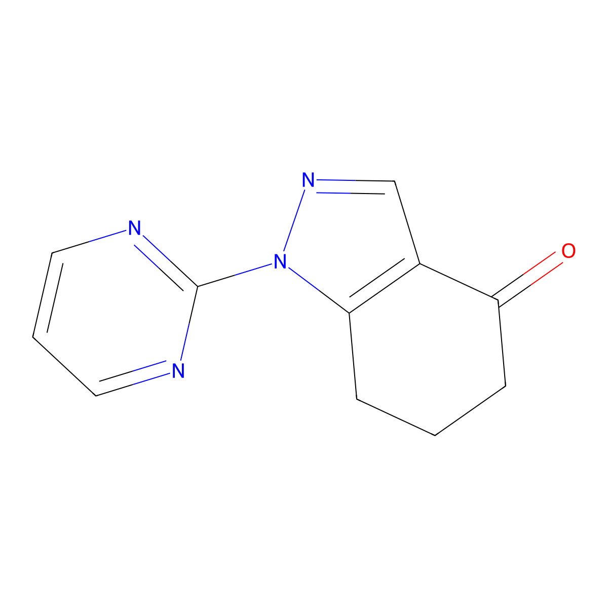 1-(pyrimidin-2-yl)-4,5,6,7-tetrahydro-1H-indazol-4-one molecular structure, CAS 1432331-09-3