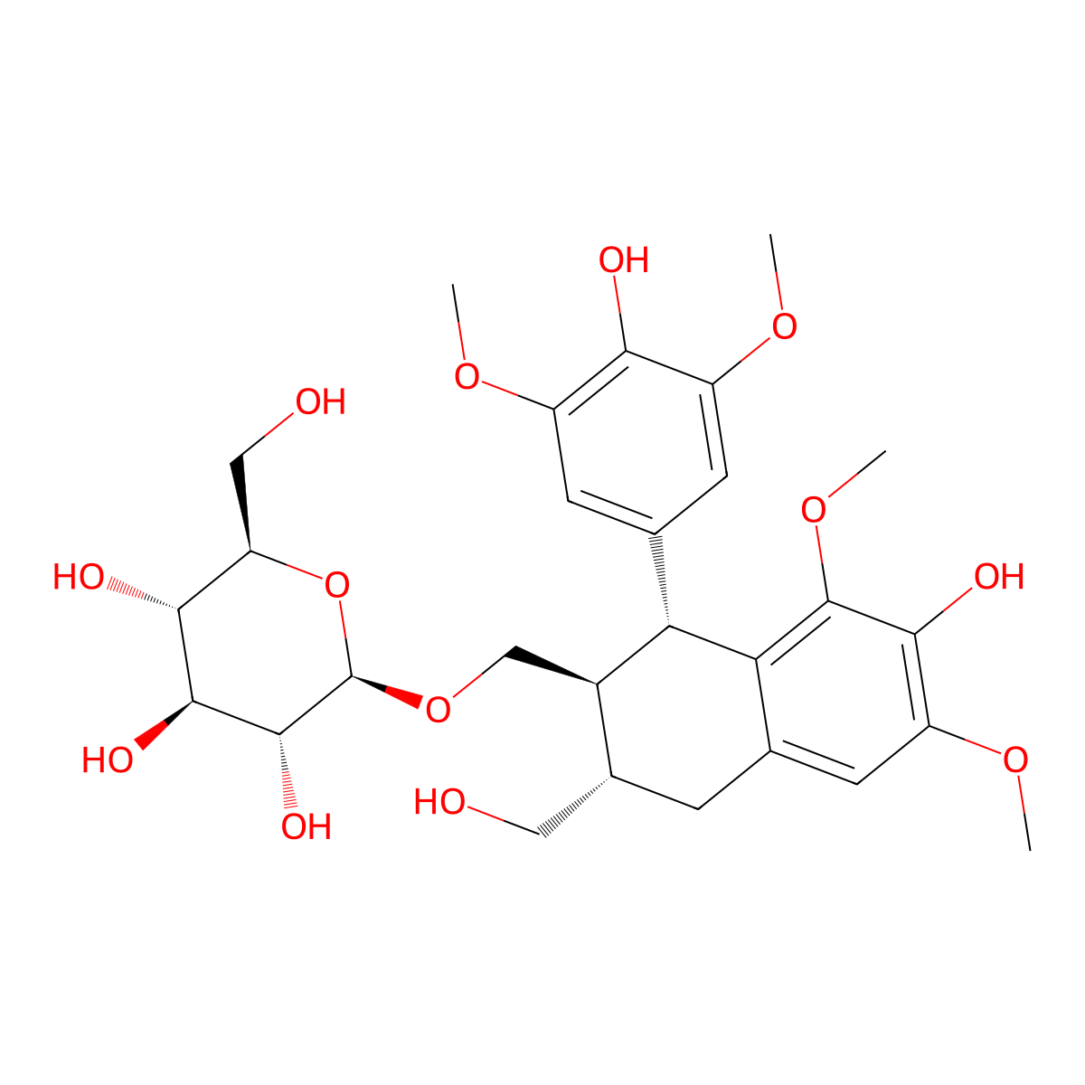 (-)-Lyoniresinol 9'-O-glucoside molecular structure, CAS 143236-02-6