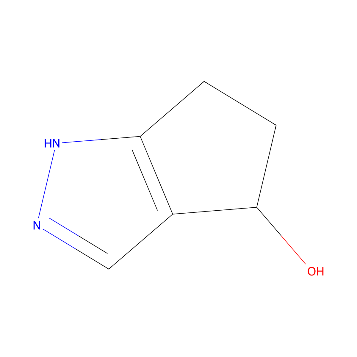 1H,4H,5H,6H-Cyclopenta[C]pyrazol-4-OL molecular structure, CAS 1432373-29-9
