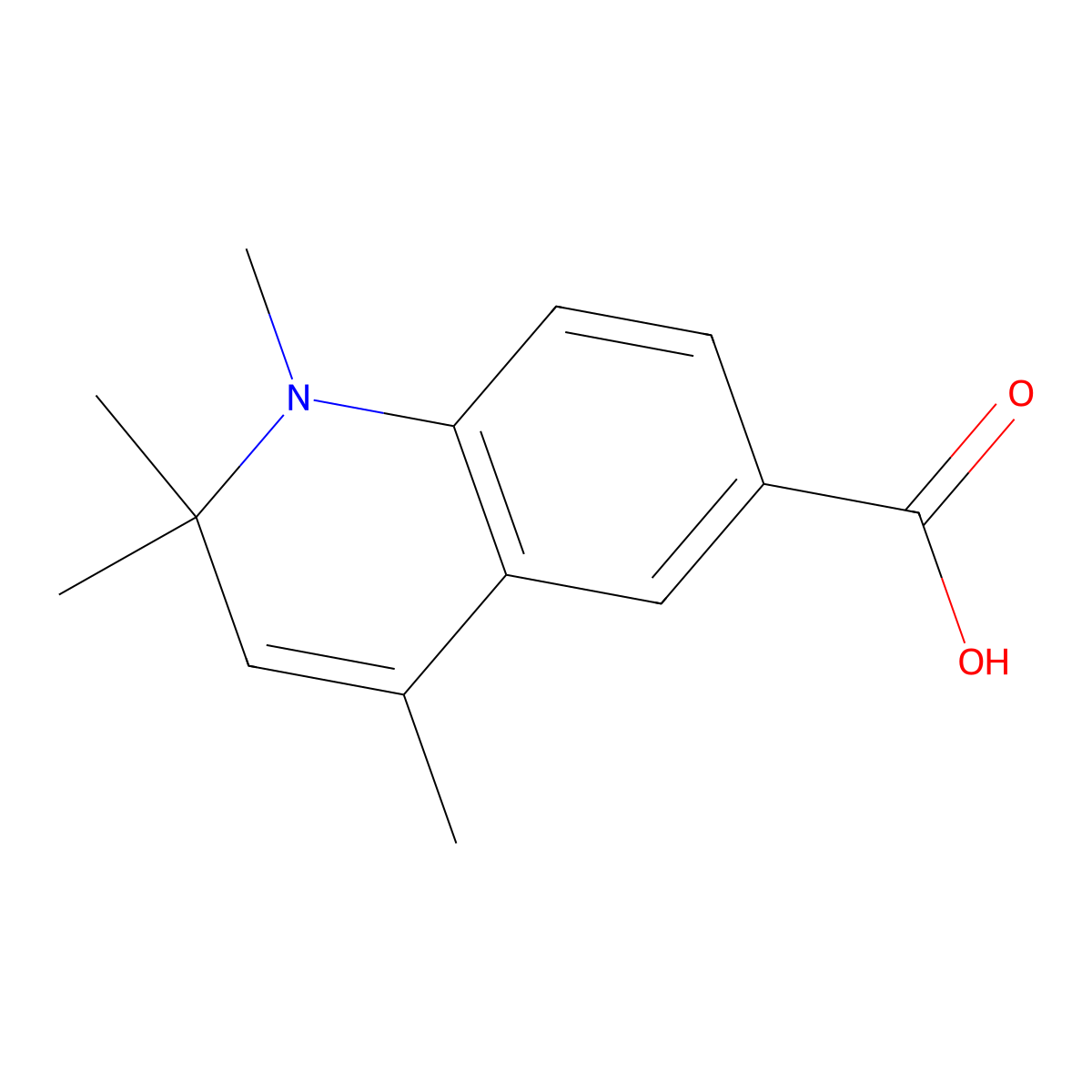 1,2,2,4-Tetramethyl-1,2-dihydroquinoline-6-carboxylic acid molecular structure, CAS 1432374-62-3