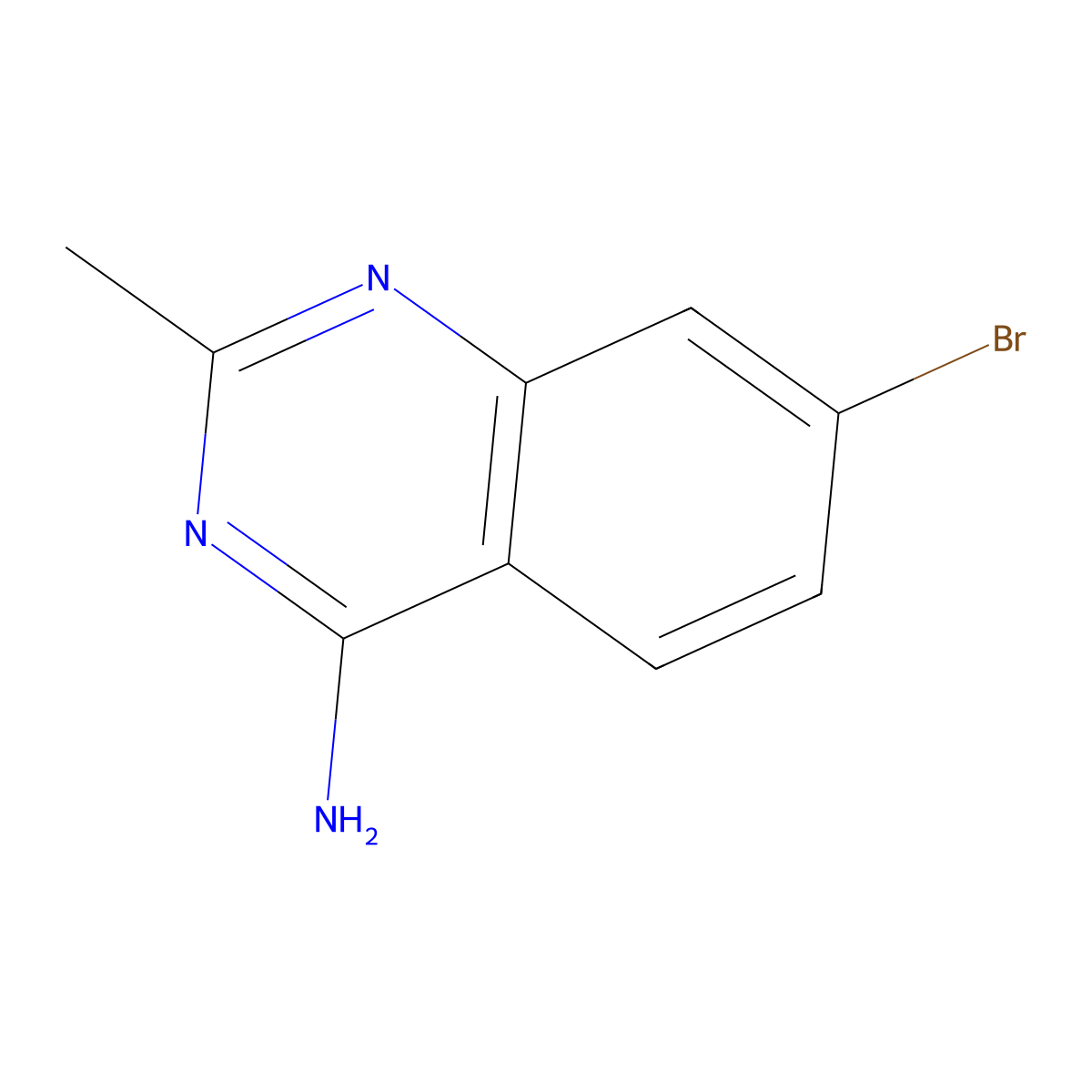 7-Bromo-2-methylquinazolin-4-amine molecular structure, CAS 1432375-67-1