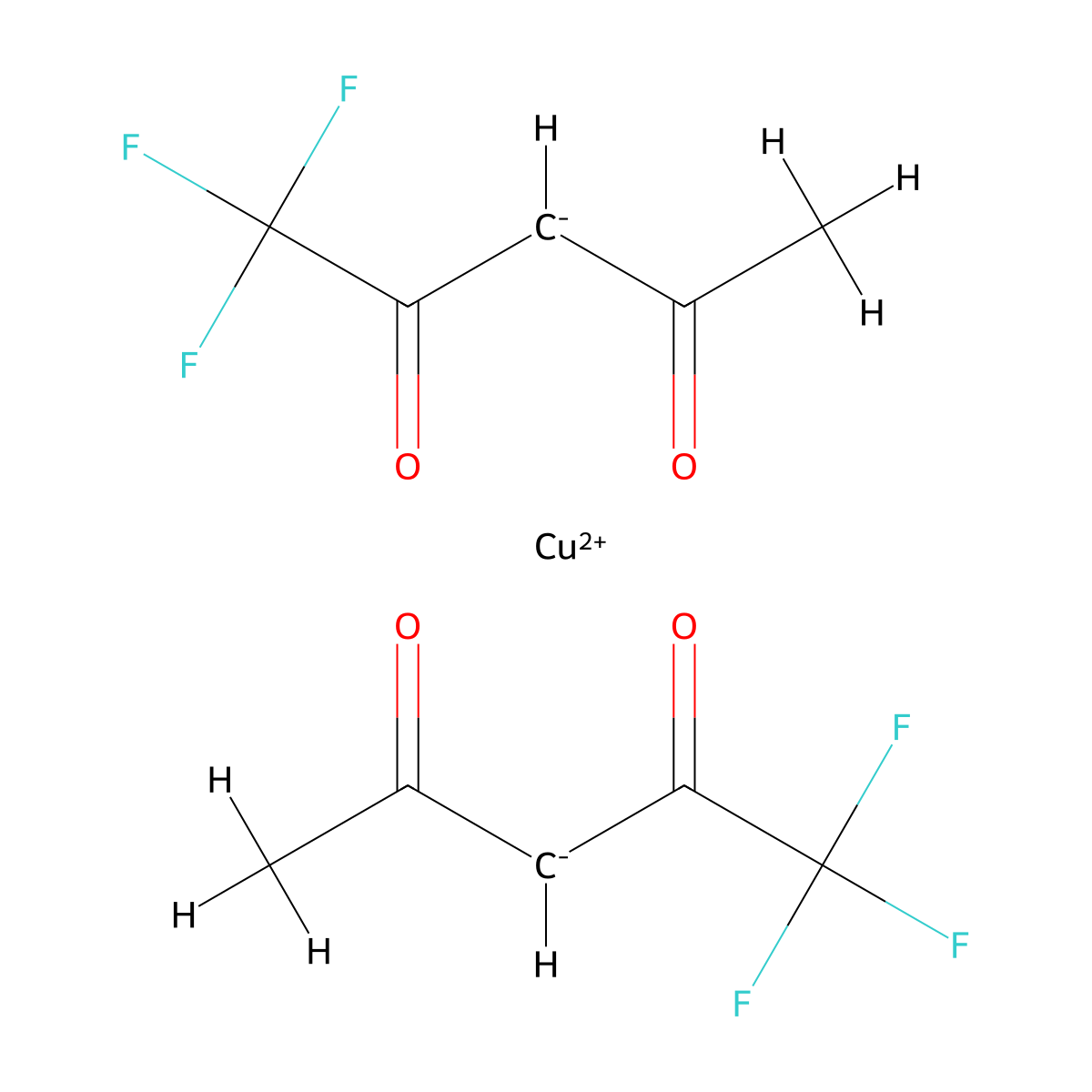 Copper(ii)trifluoroacetylacetonate molecular structure, CAS 14324-82-4