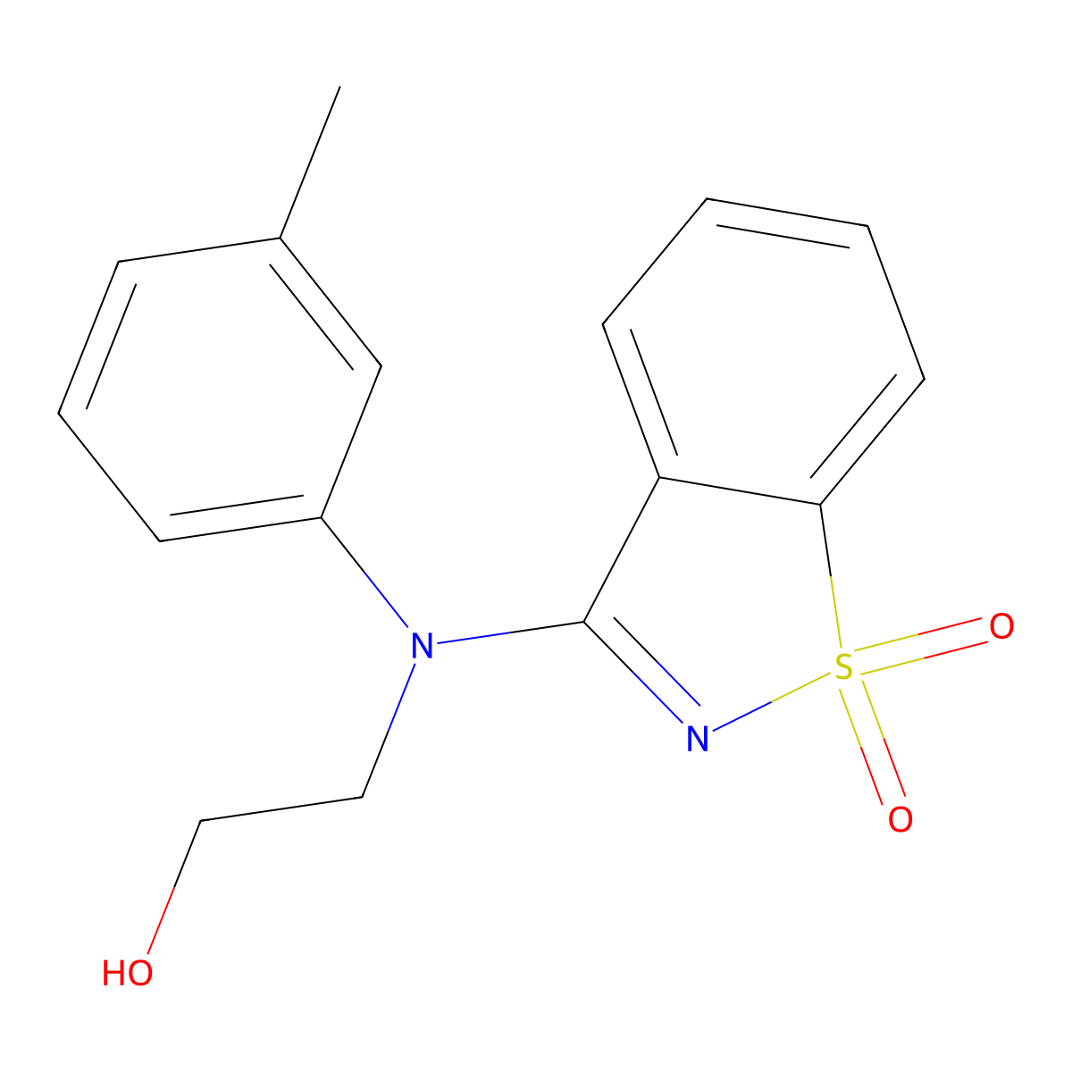 2-[(1,1-Dioxido-1,2-benzothiazol-3-yl)(3-methylphenyl)amino]ethanol molecular structure, CAS 1432436-46-8