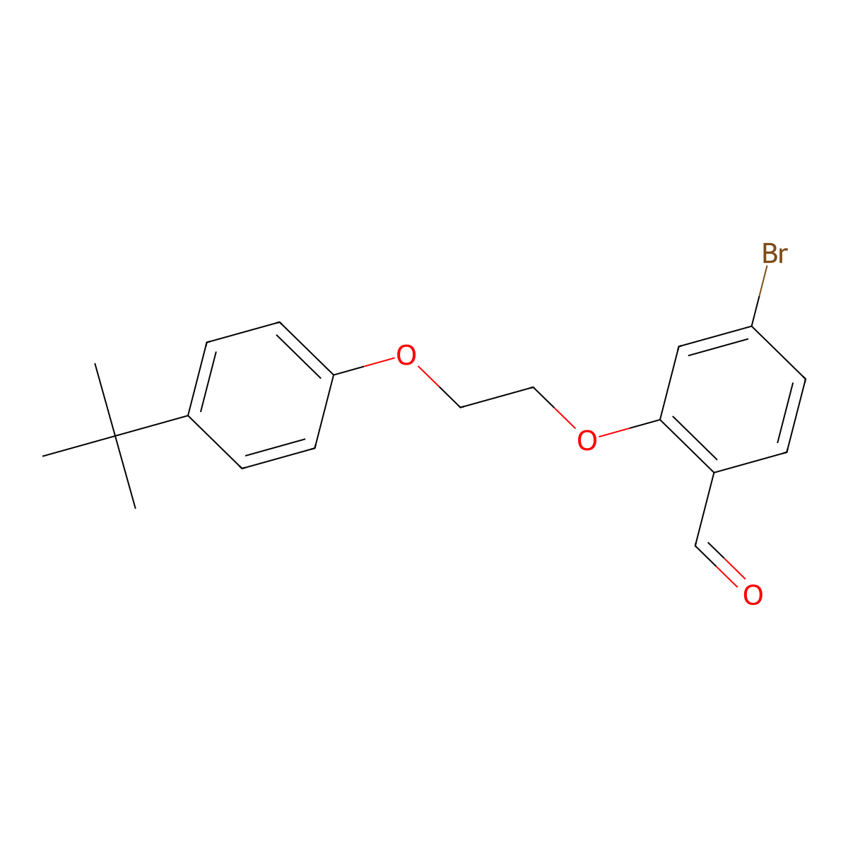 4-Bromo-2-[2-(4-tert-butylphenoxy)ethoxy]benzaldehyde molecular structure, CAS 1432437-10-9