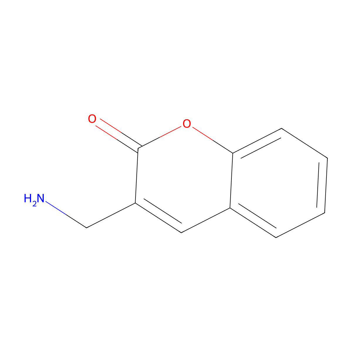 Aminomethyl coumarin molecular structure, CAS 143245-02-7