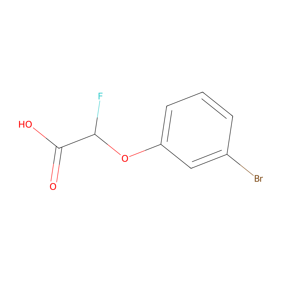 2-(3-Bromophenoxy)-2-fluoroacetic acid molecular structure, CAS 1432474-19-5