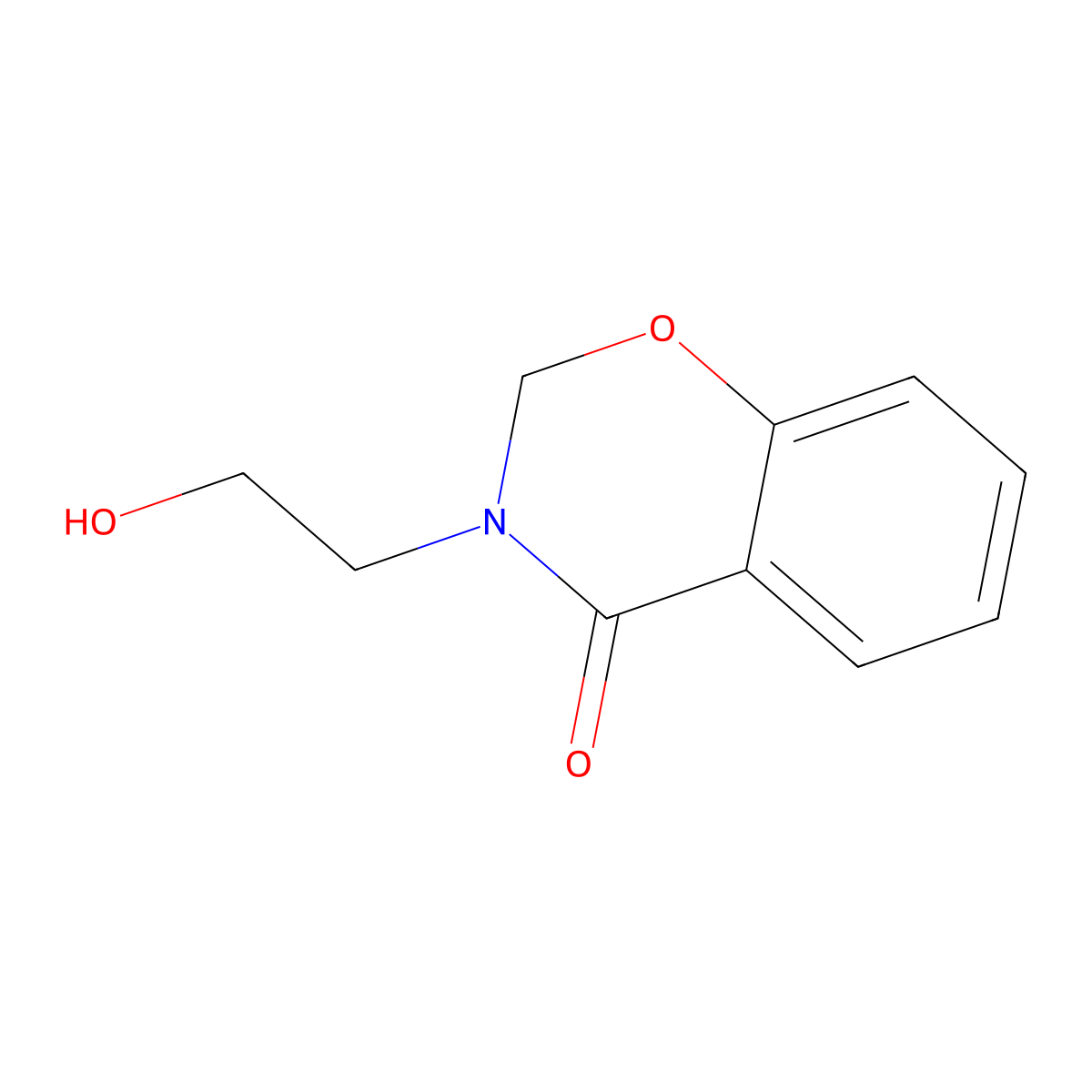 4H-1,3-Benzoxazin-4-one, 2,3-dihydro-3-(2-hydroxyethyl)- molecular structure, CAS 143248-47-9