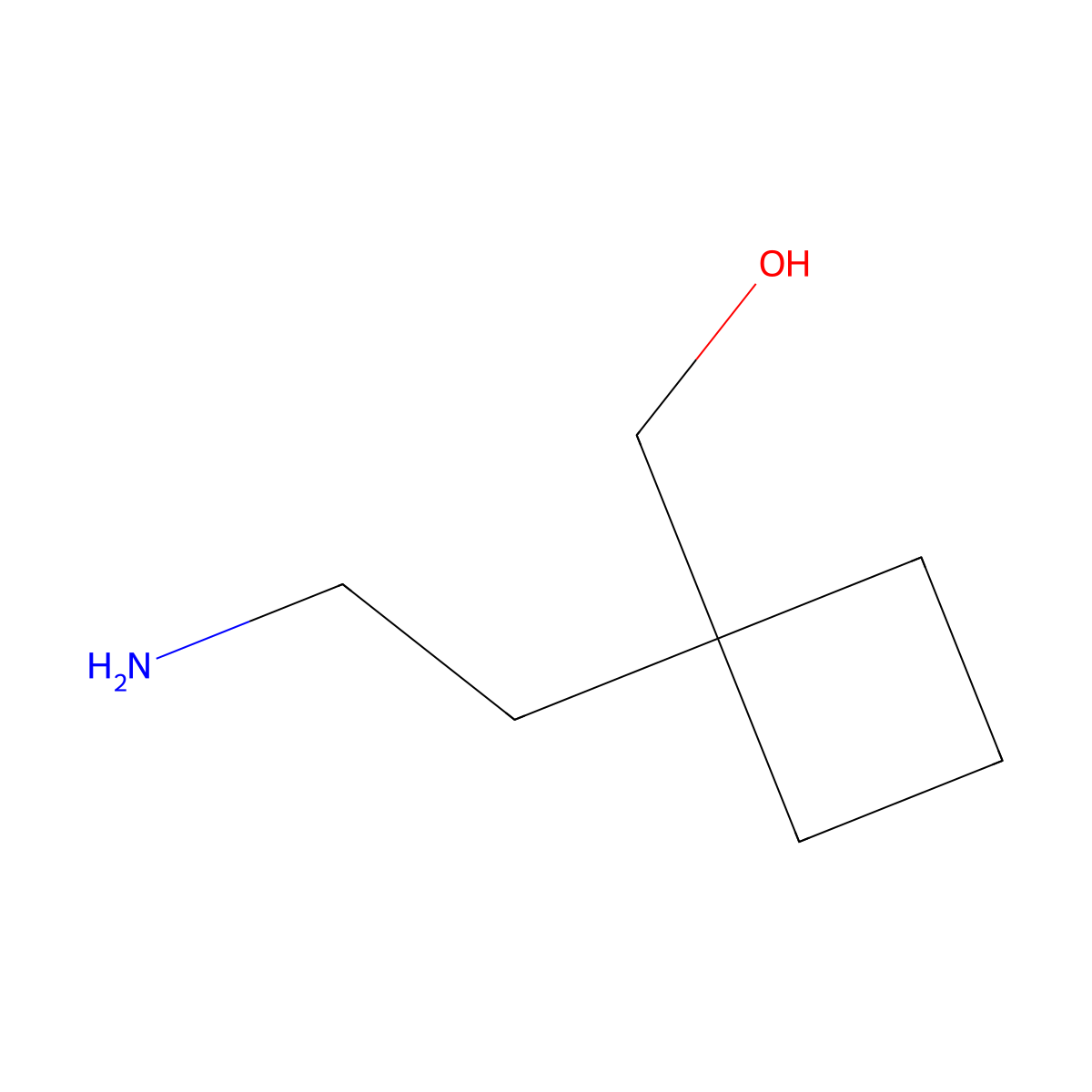 [1-(2-Aminoethyl)cyclobutyl]methanol molecular structure, CAS 1432480-81-3