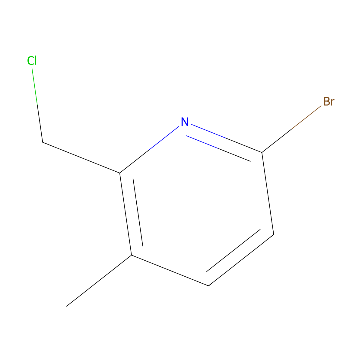 6-Bromo-2-(chloromethyl)-3-methylpyridine molecular structure, CAS 1432486-93-5