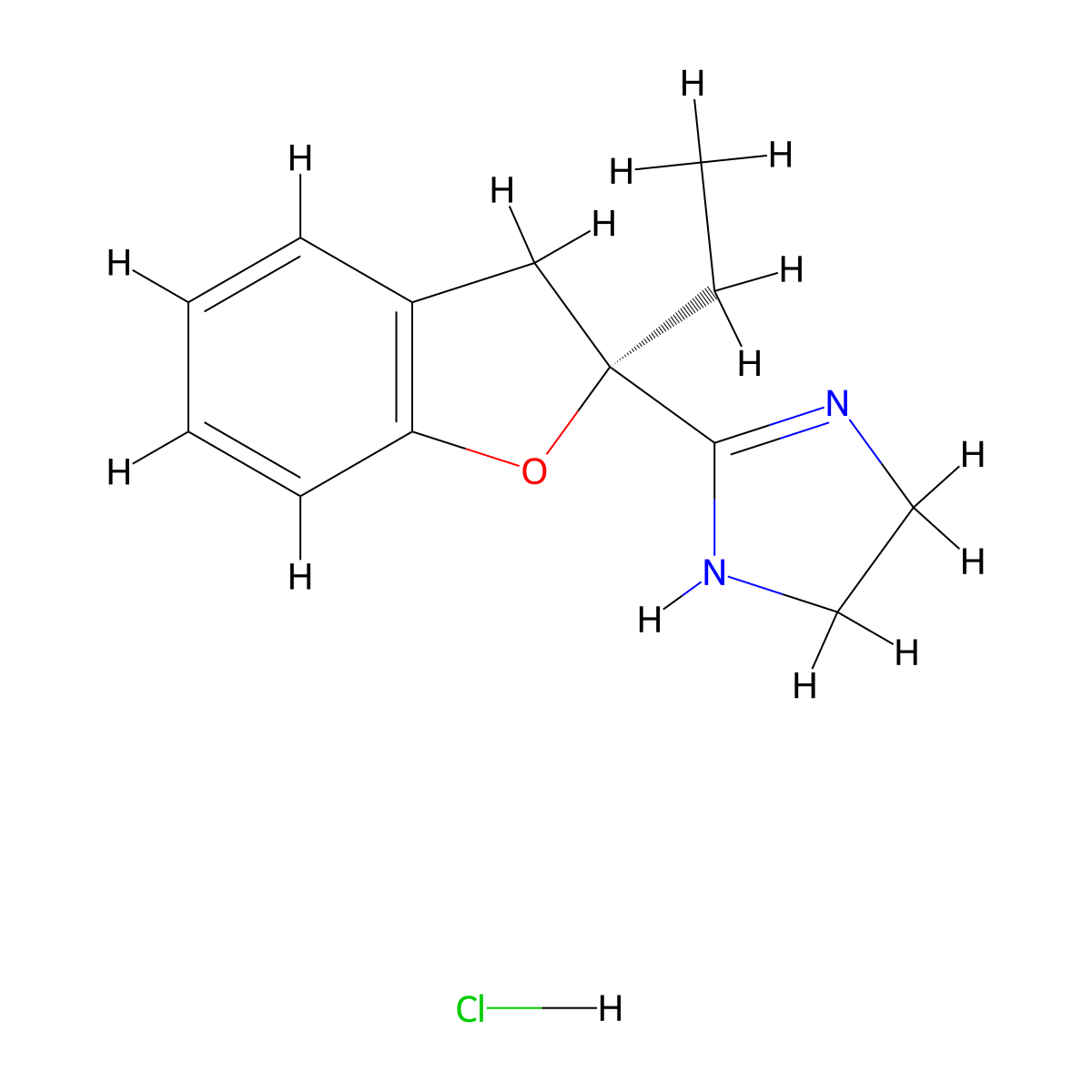 Efaroxan hydrochloride, (S)- molecular structure, CAS 143249-99-4
